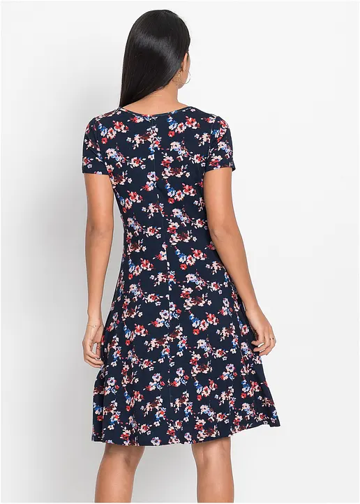 Bonprix Wunderschönes Shirtkleid Mit Dekorativem Knoten - Blau