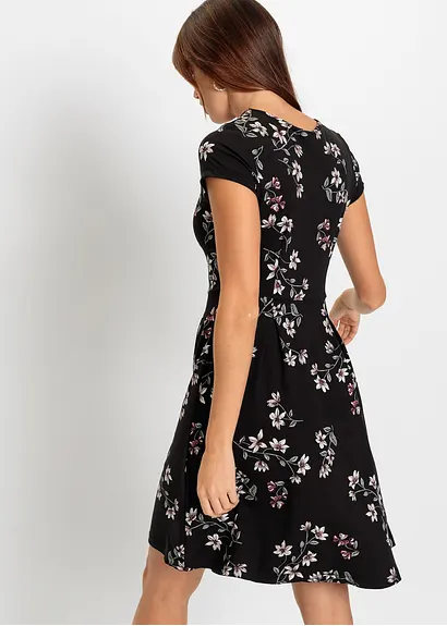 Bonprix Wunderschönes Sommerkleid Mit Ausgestelltem Rock - Schwarz