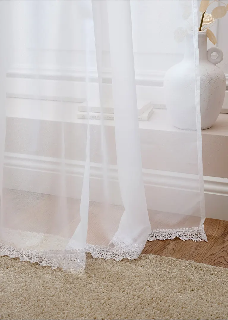 Bonprix Zarte Spitze Und Transparentes Gewebe Vereinen Die Gardine