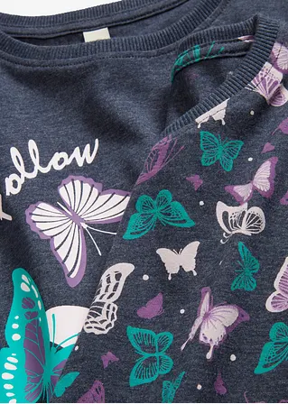 Bonprix Zauberhafter Mädchen Pyjama Im Doppelpack Mit 2 Langarmshirt Und 2 Pyjamahosen