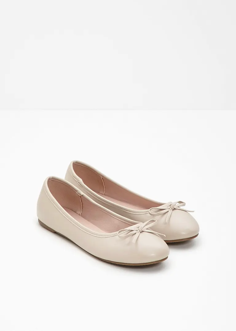 Bonprix Zeitlose Ballerina Mit Schleife - Beige - Damen