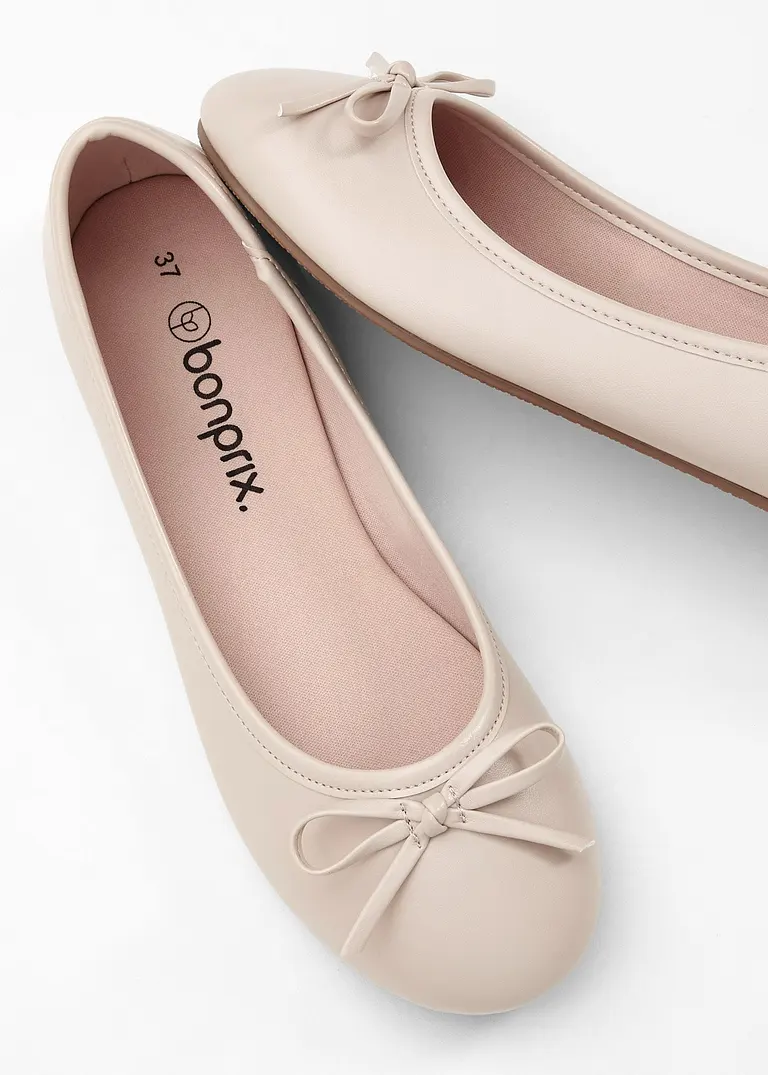 Bonprix Zeitlose Ballerina Mit Schleife - Beige - Damen