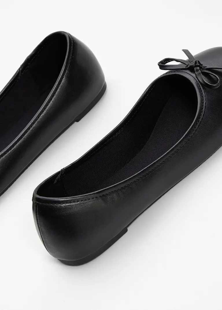 Bonprix Zeitlose Ballerina Mit Schleife - Schwarz - Damen