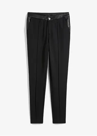 bonprix Zeitlose Hose aus einem Material mit Stretch-Anteil - schwarz