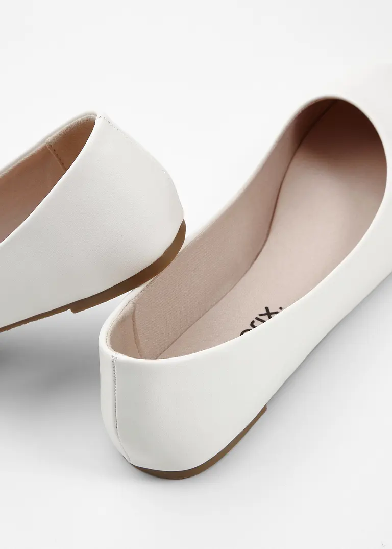 Bonprix Zeitloser Ballerina In Schönem Design - Weiß - Damen