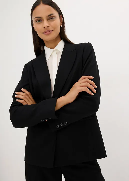 Bonprix Zeitloser Blazer Mit Hohem Wollanteil In Premium Qualität - Damen
