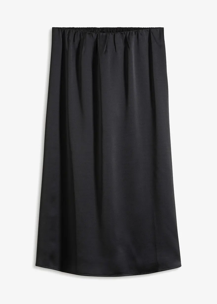 bonprix Zeitloser und glänzender Rock - schwarz - Damen