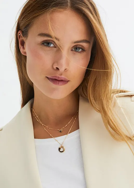 Bonprix Zweiteiliges Schmuckset Im Verspieltem Design - Vergoldet - Damen